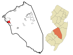 Burlington County New Jersey Incorporated and Unincorporated areas Ramblewood Highlighted.svg