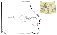 Eagle County Colorado Incorporated and Unincorporated areas Red Cliff Highlighted.svg