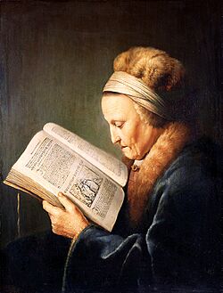 Archivo:Gerard Dou - Portret van een lezende oude vrouw