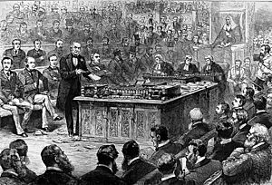 Archivo:Gladstone debate on Irish Home Rule 8th April 1886 ILN