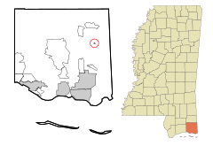 Jackson County Mississippi Incorporated and Unincorporated areas Big Point Highlighted.svg