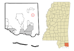 Jackson County Mississippi Incorporated and Unincorporated areas Big Point Highlighted.svg