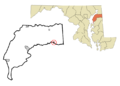 Kent County Maryland Incorporated and Unincorporated areas Millington Highlighted