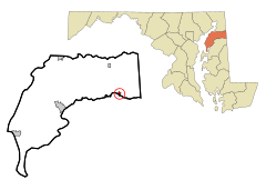 Kent County Maryland Incorporated and Unincorporated areas Millington Highlighted.svg