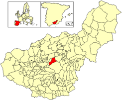 Extensión del municipio en la provincia.