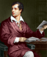 Lord Byron coloured drawing