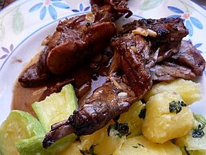 Archivo:Malta Rabbit fried with wine and garlic