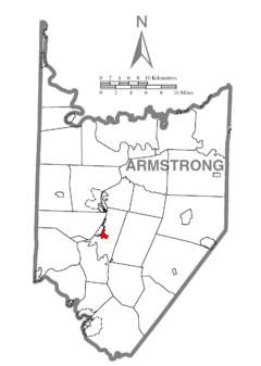 Map of Lenape Heights, Armstrong County, Pennsylvania Highlighted.png
