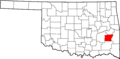 Map of Oklahoma highlighting Latimer County