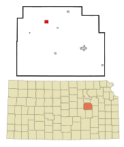 Morris County Kansas Incorporated and Unincorporated areas White City Highlighted.svg