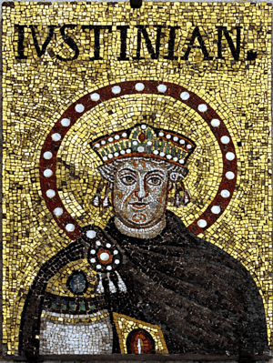 Archivo:Mosaic of Justinian I - Sant'Apoilinare Nuovo - Ravenna 2016