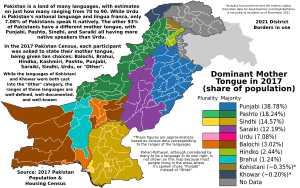 Archivo:Mother Tongue by Pakistani District - 2017 Census