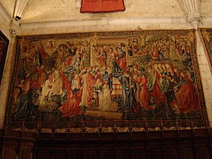 Archivo:Palencia catedral tapiz Accingere gladio lou