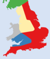 Political map of England 1153