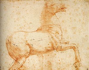 Archivo:Raffaello, studio per una scultura equestre