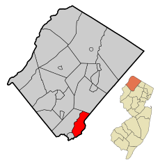 Sussex County New Jersey Incorporated and Unincorporated areas Hopatcong Highlighted.svg