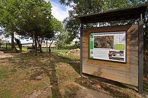 Archivo:Valdevacas de Montejo, cartel informativo Parque Natural Hoces del Río Riaza, 02