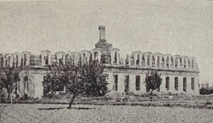 Archivo:1929-10-01, Vida Gráfica Española, Por la pintoresca e interesantisíma provincia de Avila, Piedrahita (cropped) Ruinas del Palacio de los Duques
