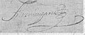 Alejo de Esparza, firma