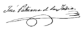 Firma de José Moreno Mazón.patriarca de la Indias