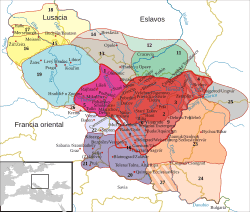Mapa histórico de Gran Moravia