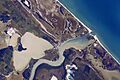 ISS-45 StoryOfWater, River Fades Into Ocean - Rio Soto La Marina, Mexico