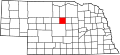 Map of Nebraska highlighting Loup County