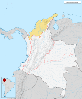 Mapa de Colombia (región del Caribe).svg