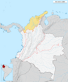 Mapa de Colombia (región del Caribe)