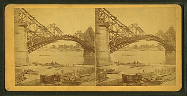Mississippi River bridge at St. Louis, Missouri, by Robert Benecke