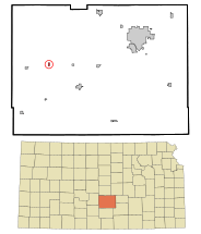 Reno County Kansas Incorporated and Unincorporated areas Plevna Highlighted.svg