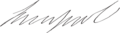 Robert Jenkinson, 2nd Earl of Liverpool Signature