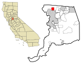 Sacramento County California Incorporated and Unincorporated areas Rio Linda Highlighted.svg