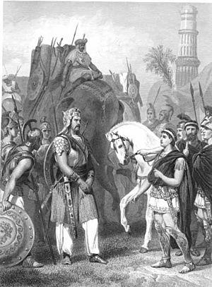 Archivo:Surrender of Porus to the Emperor Alexander
