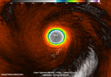Archivo:Typhoon Meranti over Itbayat at 1735Z on September 13, 2016