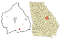 Washington County Georgia Incorporated and Unincorporated areas Harrison Highlighted