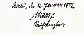 Wilhelm Marx Signatur 1927