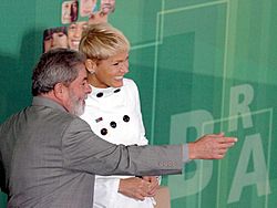 Archivo:Xuxa e o presidente Lula