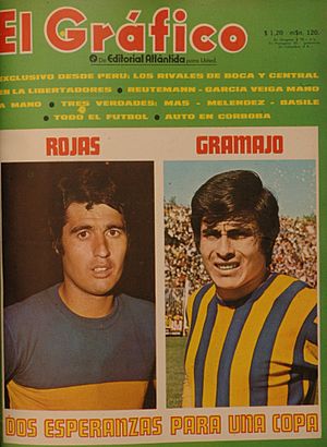 Archivo:Ángel Rojas (Boca) y Gramajo (Rosario Central) - El Gráfico 2680