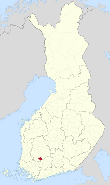 Akaa sijainti Suomi