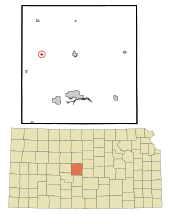 Barton County Kansas Incorporated and Unincorporated areas Olmitz Highlighted.svg