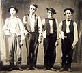 Billy le Kid, Doc Holliday, Jesse James et Charlie Bowdre, à Las Vegas en 1879