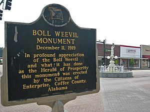 Archivo:Boll Weevil Monument Alabama Historical Marker