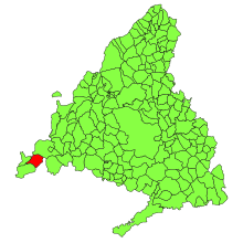 Extensión del término municipal dentro de la Comunidad de Madrid