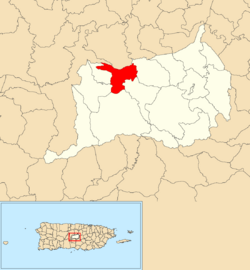 Damián Abajo, Orocovis, Puerto Rico locator map.png