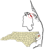 Dare County North Carolina incorporated and unincorporated areas Manns Harbor highlighted.svg