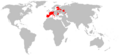 Eliomys quercinus range map