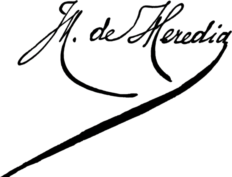 José María de Heredia firma