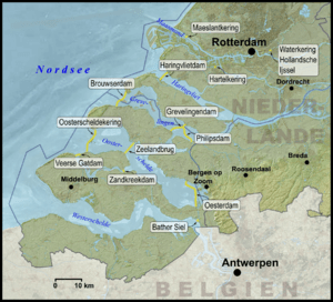Archivo:Karte der Bauwerke des Deltaprojekts