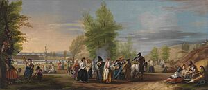 Archivo:La pradera de San Isidro, por José del Castillo